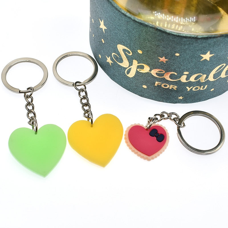 15 Styles Love Heart Couple Cute Keychain Cartoon Creative Gift Key Holder