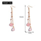 Light Pink Pendant Drop Dangle Earrings Trendy Women Fashion Earrings Jewelry