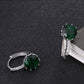 Green Crystal Ear Buckle Ear Studs Earrings Female Fashion Earrings Jewelry