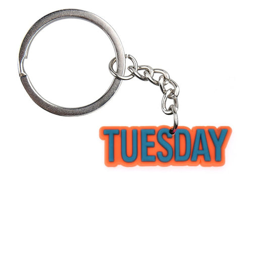 Tuesday Week Day Keychain Car Keyring Cartoon Creative Pendant Souvenir Gift