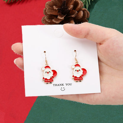 Christmas Santa Design Drop Earrings Women Gifts Earring Cute Girls Eardrop