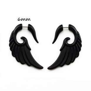 13 Styles Punk Wolf Tooth Spiral Bull Horn Snail Wing Shape Punk Men Earrings