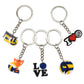 8 Styles PVC Volleyball Sport Fan Keychain Cartoon Key Ring Anime Pendant Key