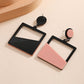 Pink Geometric Figure Lady Cute Dangle Earrings for Women Jewelry Girls Earrings