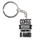 14 Styles PVC Coffee Lover Fan Caffeine Keychain Cartoon Key Ring Anime Pendant