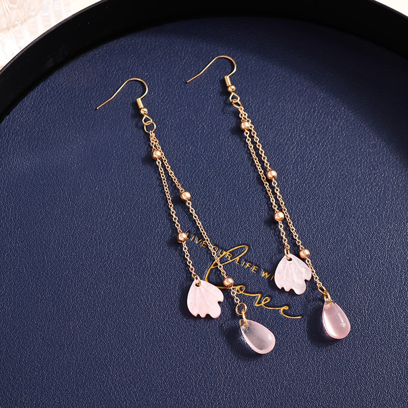Light Pink Pendant Drop Dangle Earrings Trendy Women Fashion Earrings Jewelry