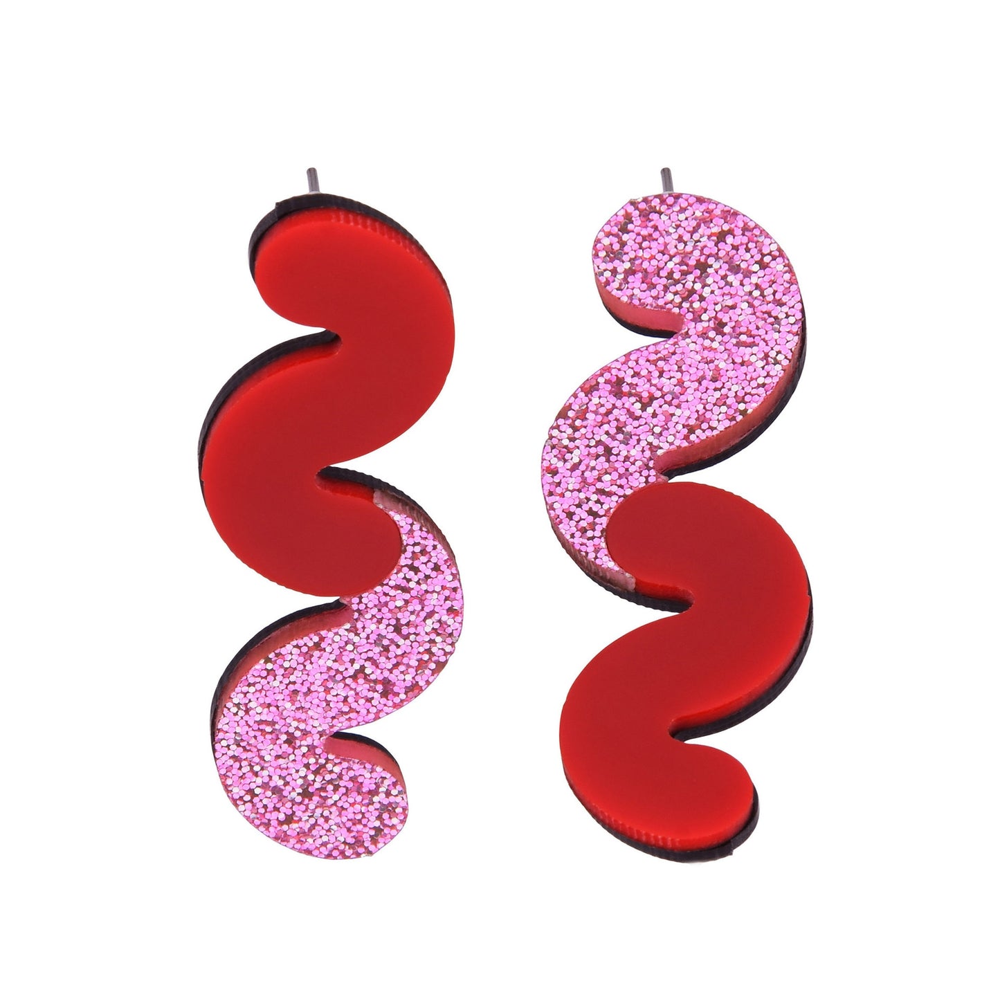 Glitter Gummy Worms Drop Earrings Women Travel Fashion Cartoon Earrings Creative