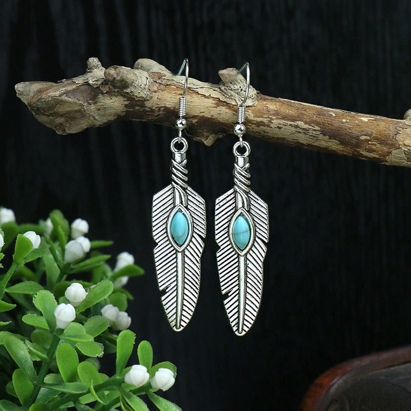 Tribal Feather Bohemian Dangle Earrings Fashion Party Girls Pendant Earrings