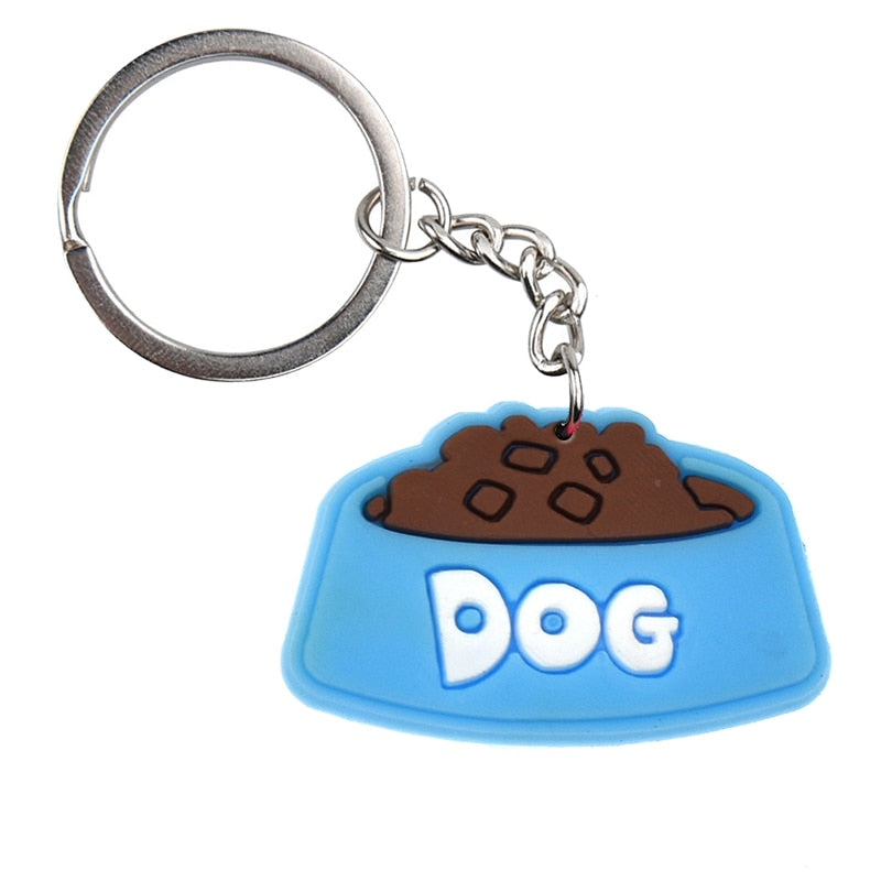 16 Styles PVC Cute Animal Cartoon Keychain Lovely Mini Dog Design Key Holder Fit