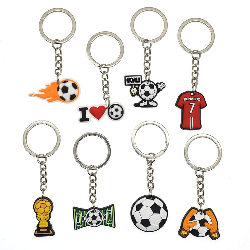 41 Styles Soccer Football Sport Keychain Soccer Fan Gift Party Gift Cute Keyring