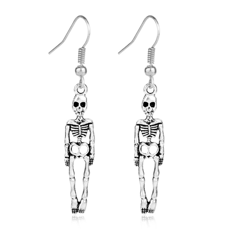 Skeleton Dangle Earrings for Girls Women Birthday Gift Lovely Jewelry