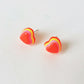 Resin Multicolor Heart Stud Earrings For Women Fashion Simple Girls Birthday