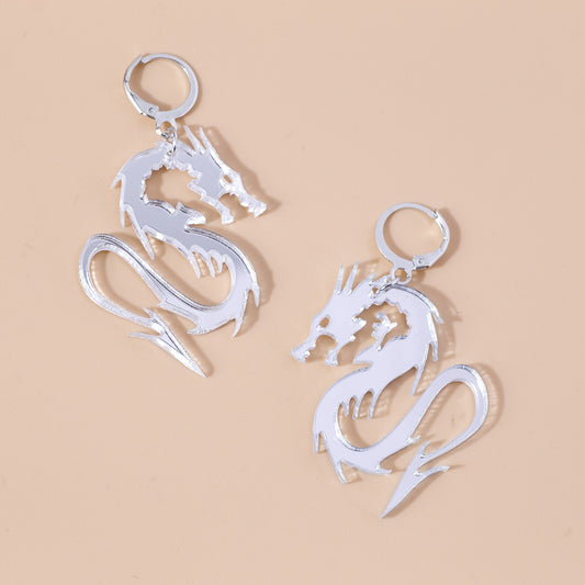 Acrylic Spiky Dragon Drop Earrings Women Travel Fashion Cartoon Earrings