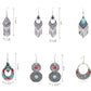 Boho Style Turquoise Vintage Dangling Drop Earrings Female Fashion Earrings
