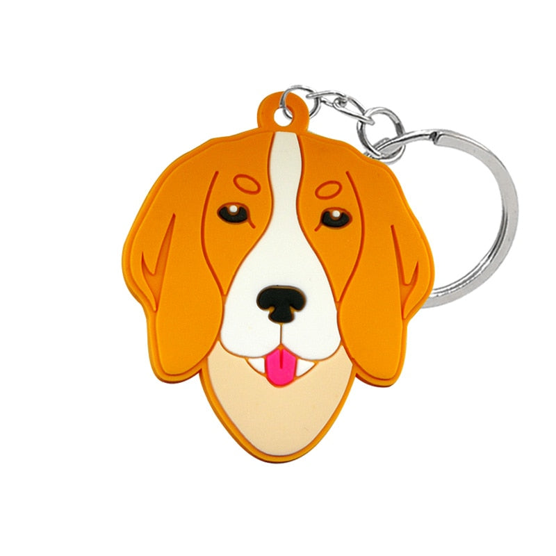 Beagle Dog Design Keyring Cute Cartoon Style Keychains Bag Car Pendant Jewelry