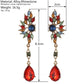 Mixed Color Red Evening Drop Dangle Earrings Trendy Women Fashion Earrings