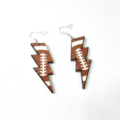 Rugby Lightning Dangle Earrings for Girls Women Birthday Gift Lovely Jewelry