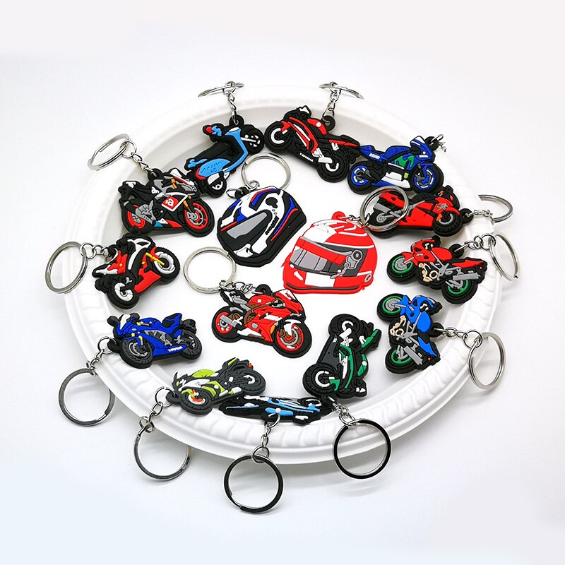 21 Styles PVC Vehicle Series Keychain Cute Keyring Car Key Accessories Gadget