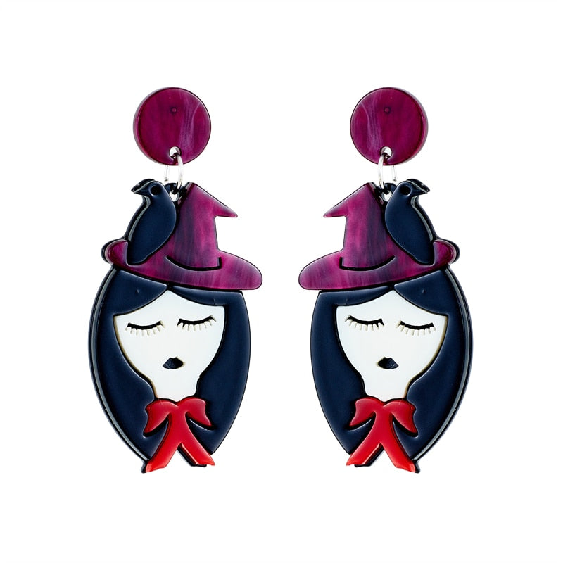 31 Styles Unique Designs Acrylic Drop Earrings Women Travel Fashion Cartoon