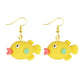 Cartoon Yellow Fish Dangle Earrings Women Gifts Earring Cute Girls Eardrop