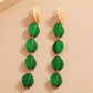 Green Beads Tassel Lady Cute Drop Earrings for Women Jewelry Girls Earrings