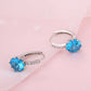 Blue Crystal Ear Buckle Ear Studs Earrings Female Fashion Earrings Jewelry Gifts