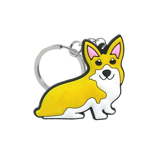 Corgi Dog Keyring Cute Cartoon Style Keychains Bag Car Pendant Jewelry Gift