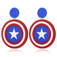 Red Blue Star Acrylic Drop Earrings Women Travel Fashion Cartoon Earrings