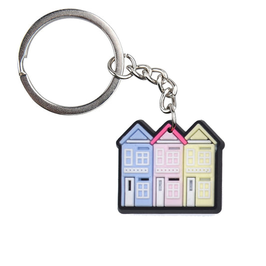 Colorful House Cute Keychain PVC Keychain Backpack Ornaments Pendant Keyring