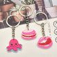 11 Styles PVC Pink Series Keychain Keyring Cute Key Chain Keychains Bag Car