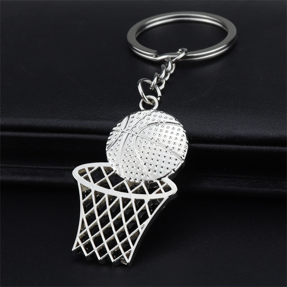 5 Styles Basketball And Net Shape Keychain Charms Basketball Lovers Gift Sports