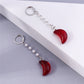 Red Stone Moon Shaped Drop Dangle Earrings Trendy Women Fashion Earrings Jewelry