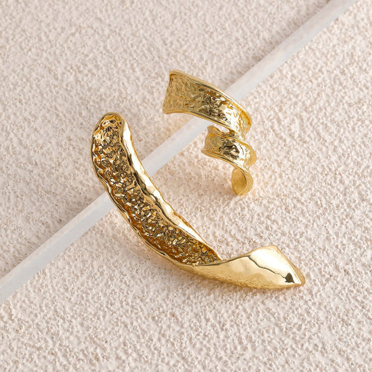 Mismatched Textured Stud Earrings for Fashion Stylish Jewelry Drop Earrings