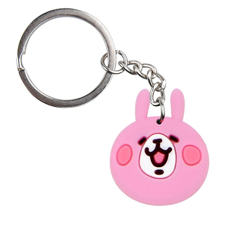 Pink Bunny Cute Animals Cartoon Keychain Lovely Shape Key Holder fit women men