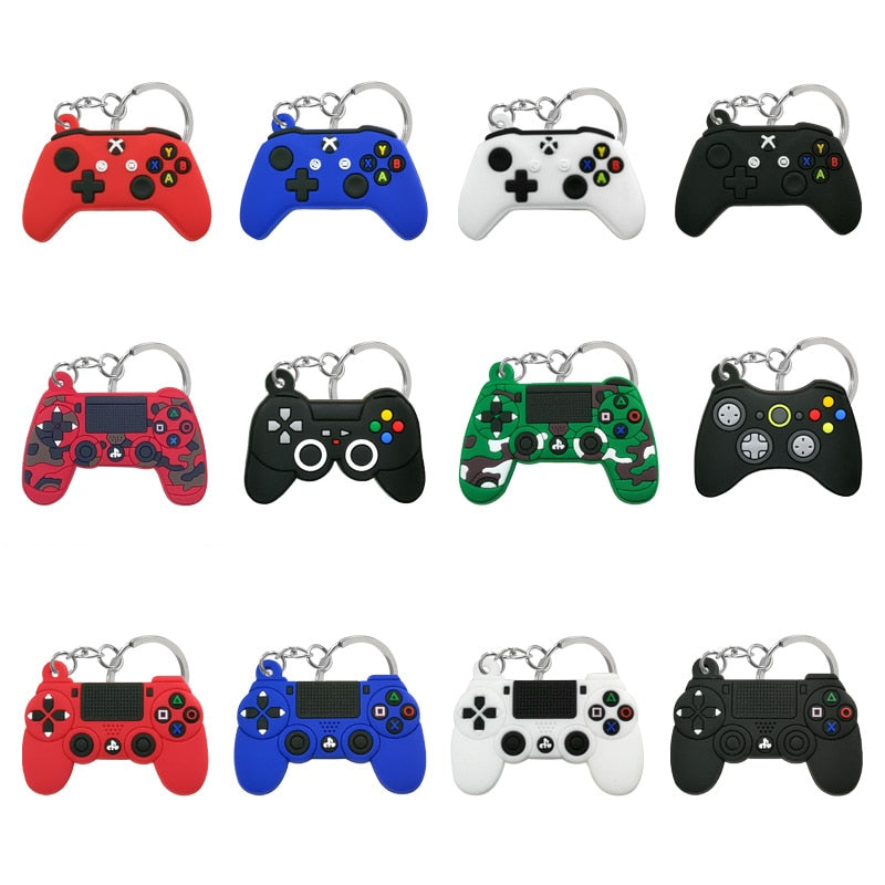 47 Styles Colorful Gamepad Joystick Keychain Cartoon Key Holder Car handbag