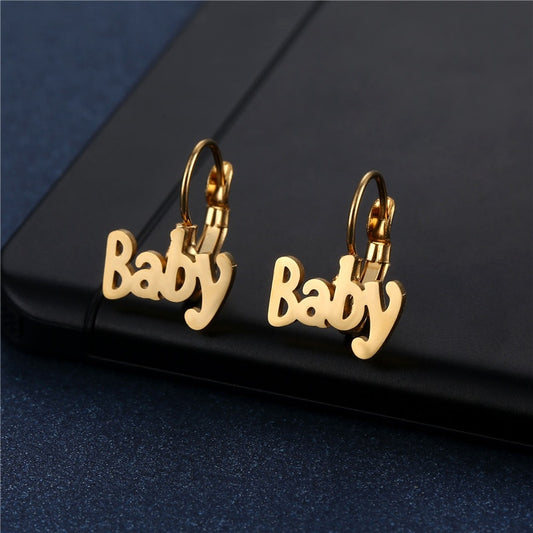 Baby Word Design Drop Earrings Women Gifts Earring Cute Girls Eardrop Jewelry