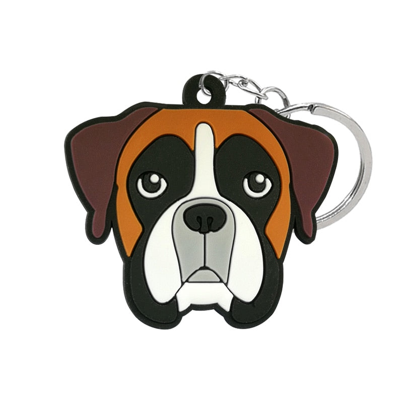 24 Styles Cartoon Dog Breeds Keychain Gift for Dog Owner Cartoon Decoration