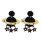 Planet Stars Black Drop Earrings Women Creativity Jewelry Cute Earring Girls