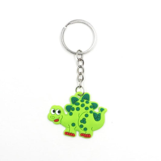 Lime Green Dinosaur Keychain Party Gift Cute Keyring Cartoon DIY Jewelry