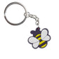 11 Styles Sweet Honey Bee PVC Keychain Metal Key Ring Backbag Hanging Fashion