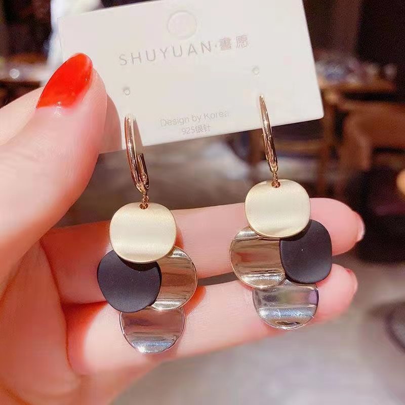 Disk Decor Lady Cute Dangle Earrings for Women Jewelry Girls Earrings