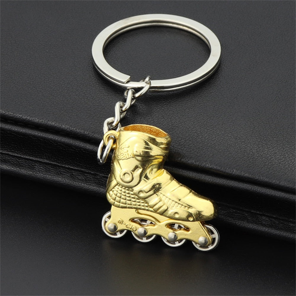 4 Styles Simulation Skates Keychain Toy Keyring Exquisite Bag Pendant Skating