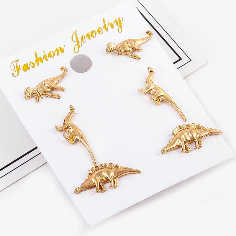 Animal Earrings Simple Punk Dinosaur Stud Earring For Women Girls Party Jewelry