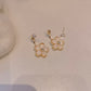 Pearl Flower Stud Earrings Fashion Elegant Modern Earrings Women Accessories