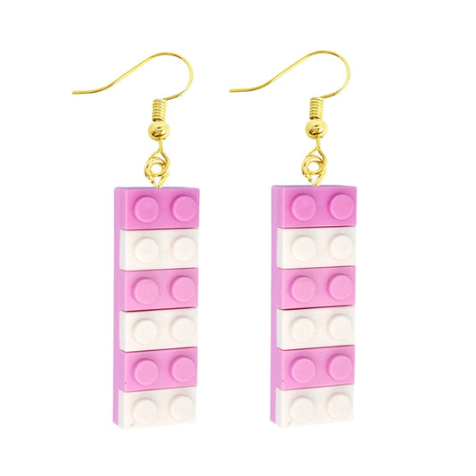 Creative Funny Design Construction Toy Drop Earrings Women Creativity Jewelry