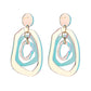 Holographic Acrylic Irregular Dangle Earrings Women Travel Fashion Cartoon