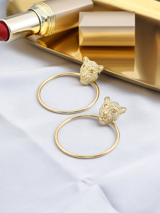 Leopard Head Design Drop Earrings Women Girl Fashion Trendy Jewelry Accessories