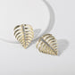 Golod-colored Palm Leaf Fashion Earrings Minimalist Creative Style Ear Studs