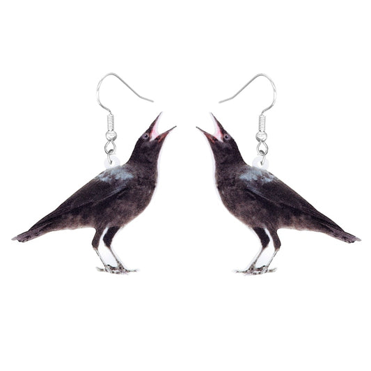 Realistic Bird Drop Earrings Women Fashion Creative Art Cute Stylish Jewelry