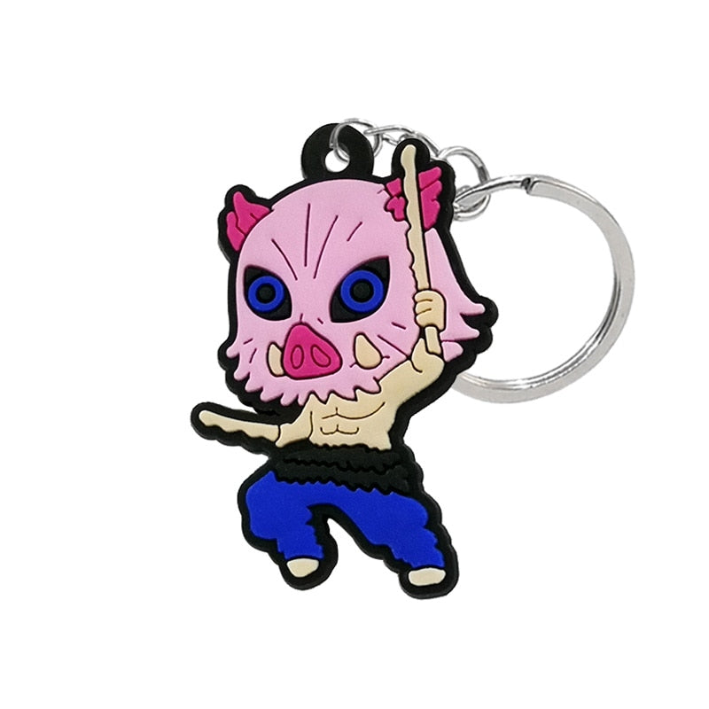 14 Styles Anime Keychain Cute Pigs Lovely Pink Animal Keyring Kids Toys Gadget